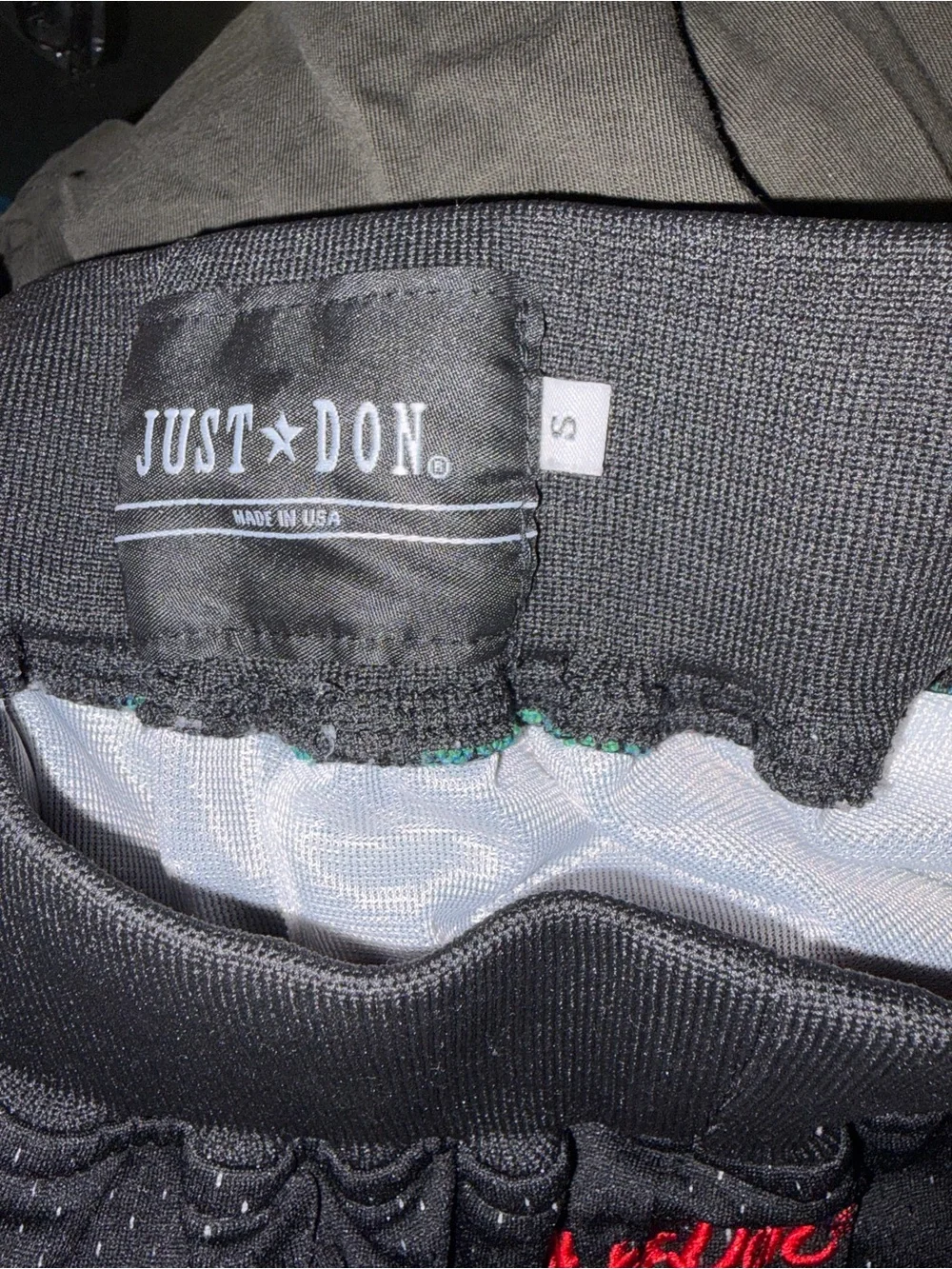 Just Don NBA Miami Heat 1996-97 Stitched Black Basketball Shorts